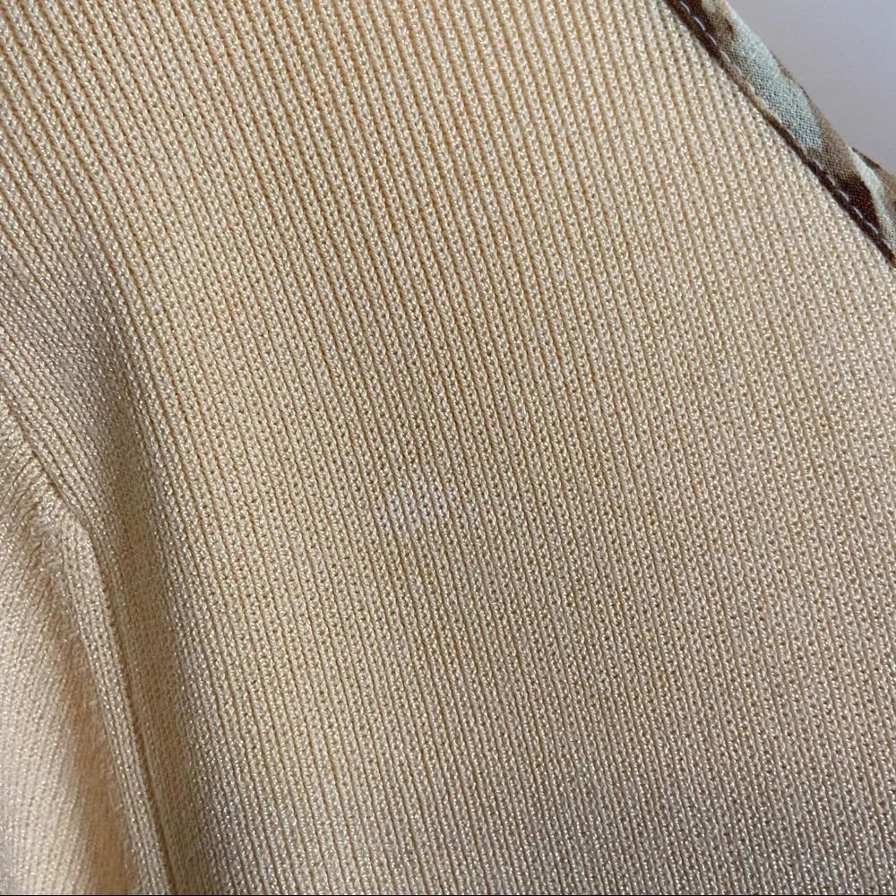 Villager A Liz Claiborne Co 1-Piece Sweater Beige Brown Sz Lrg - Picture 6 of 12